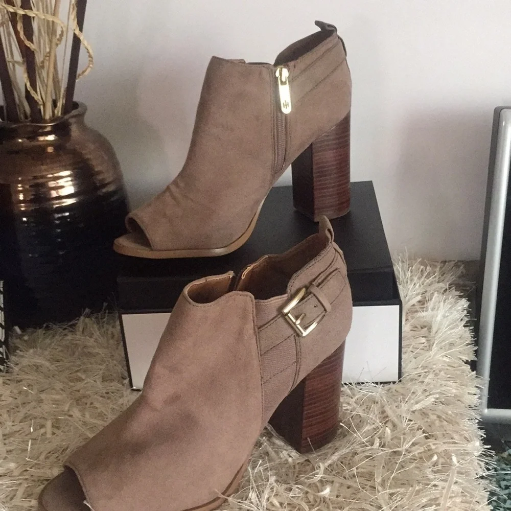 Tommy Hilfiger Open Toe Ankle Booties